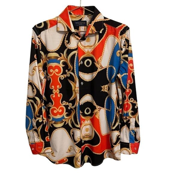 Suslo Couture Limited Edition Comfort Stretch Wrinkle Free Button-Down Shirt S - Picture 1 of 6
